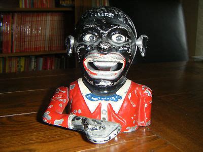 metal black sambo money box|antique black man money box.